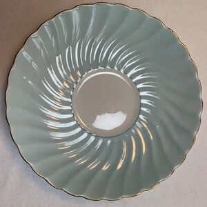Vintage Aynsley Turquoise Saucer with Gold Trim – English Bone China – 5.5 in